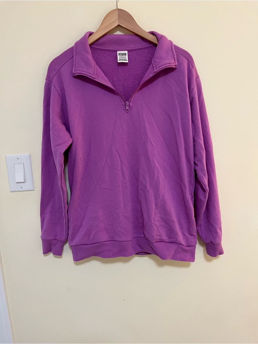 PINK Victoria's Secret Lavender Fleece Quarter-Zip